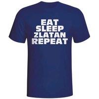 PSG Men's Eat Sleep Zlatan Repeat T-Shirt in Navy | Size: Medium