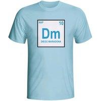 Napoli Men's Diego Maradona Periodic Table T-Shirt in Light Blue | Size: Small