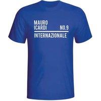 Inter Milan Men's Mens Mauro Icardi Squad T-Shirt in Blue | Size: Small