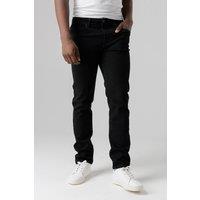 Tokyo Laundry Men's Straight Fit Cotton Blend Jeans in Black | Size: 32R