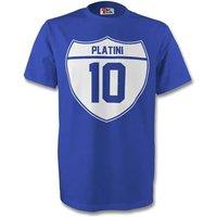 France Men's Mens Michel Platini Crest Tee in Blue | Size: XL