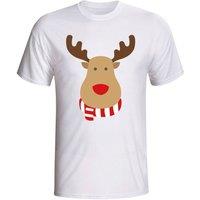 Nottingham Forest Men's Mens Rudolph Supporters T-Shirt in White | Size: Small