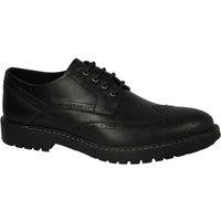 Thomas Blunt Men's Lace Up Brogue Shoe with Cushioned Insole in Black | Size: 11