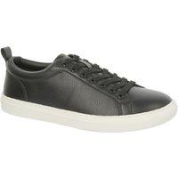 Thomas Blunt Men's Textured Lace-Up Trainer with Cup Sole in Black | Size: 8