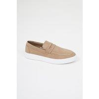 Brave Soul Men's Faux Suede Loafers in Taupe | Size: 9