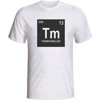 Germany Men's Mens Thomas Muller Periodic Table T-Shirt in White | Size: XL