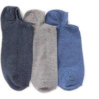 Pavers Men's 3-Pack No Show Ankle Socks in Blue | Size: Medium/Large