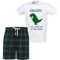 60 SECOND MAKEOVER Men's Son Dinosaur Pyjama Set in Green | Size: XS
