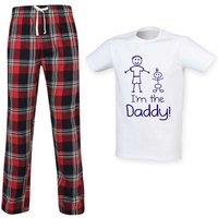 60 SECOND MAKEOVER Men's I'm The Daddy Pyjama Set in Red | Size: XS