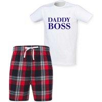 60 SECOND MAKEOVER Men's Daddy Boss Pyjama Set in Red | Size: Large