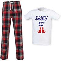60 SECOND MAKEOVER Men's Daddy Elf Pyjama Set in Red | Size: 2XL