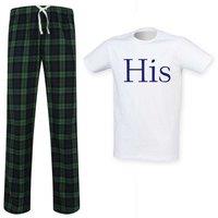 60 SECOND MAKEOVER Men's His Pyjama Set in Green | Size: Large