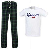 60 SECOND MAKEOVER Men's Groom Pyjama Set in Green | Size: Small