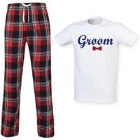 60 SECOND MAKEOVER Men's Groom Pyjama Set in Red | Size: XL