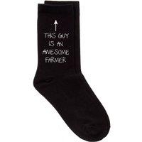 60 SECOND MAKEOVER Men's This Guy Is An Awesome Farmer Black Socks
