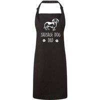 60 SECOND MAKEOVER Men's Sausage Dog Dad Apron in Black