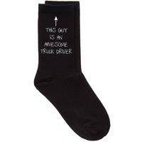 60 SECOND MAKEOVER Men's This Guy Is An Awesome Truck Driver Socks in Black