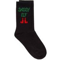 60 SECOND MAKEOVER Men's Daddy Elf Christmas Socks in Black