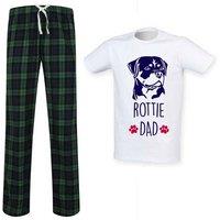 60 SECOND MAKEOVER Men's Rottie Dad Tartan Trouser Pyjamas in Green | Size: Medium