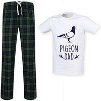 60 SECOND MAKEOVER Men's Pigeon Dad Tartan Trouser Pyjamas Set in Green | Size: XL