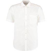 Kustom Kit Men's Business Short-Sleeved Shirt in White | Size: 16.5 in