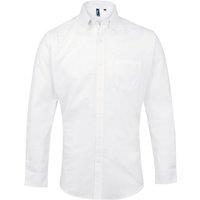 Premier Men's Signature Oxford Long-Sleeved Shirt in White | Size: 16.5 in