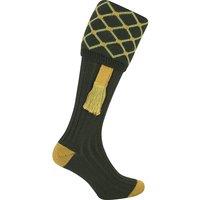 Jack Pyke Men's Diamond Shooting Socks with Garters in Green | Size: 8-11