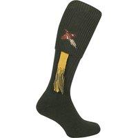 Jack Pyke Men's Pheasant Shooting Socks with Garters in Green | Size: 8-11