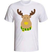 Norwich City FC Men's Norwich Rudolph Supporters T-Shirt in White | Size: Medium