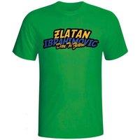 Sweden Men's Mens Zlatan Ibrahimovic Comic Book T-Shirt in Green | Size: Small