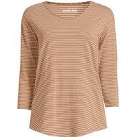 Lands' End Women's Three-Quarter Sleeve Lightweight Tunic Top in Camel | Size: 20
