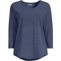 Lands' End Women's Three-Quarter Sleeve Lightweight Tunic Top in Navy | Size: 14-16