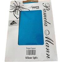 Pamela Mann Women's Fluorescent Neon Tights in Turquoise