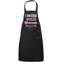 60 SECOND MAKEOVER Women's I'm Not Spoiled My Boyfriend Just Loves Me Apron in Black