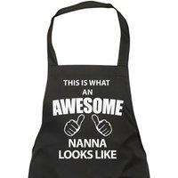 60 SECOND MAKEOVER Women's This Is What An Awesome Nanna Looks Like Black Apron