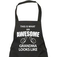 60 SECOND MAKEOVER Women's This Is What An Awesome Grandma Looks Like Black Apron