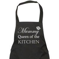 60 SECOND MAKEOVER Women's Mummy Queen Of The Kitchen Black Apron