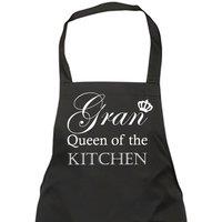 60 SECOND MAKEOVER Women's Gran Queen Of The Kitchen Black Apron