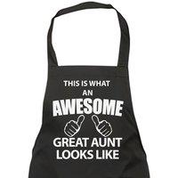60 SECOND MAKEOVER Women's This Is What An Awesome Great Aunt Looks Like Black Apron