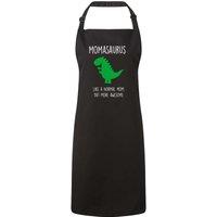 60 SECOND MAKEOVER Women's mom Dinosaur Apron momasaurus in Black