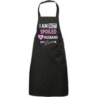 60 SECOND MAKEOVER Women's I'm Not Spoiled My Husband Just Loves Me Apron in Black