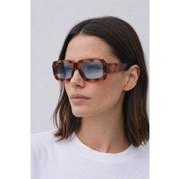 SVNX Women's Oversized Square Frame Sunglasses In Brown Stripe