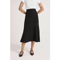 Finery London Women's Gracie Crepe Midi Skirt in Black | Size: 12