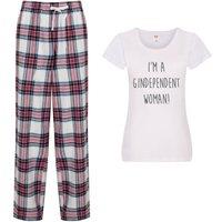 60 SECOND MAKEOVER Women's I'm A Gindependent Woman Pyjama Set in Pink | Size: Large