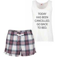 60 SECOND MAKEOVER Women's Today Has Been Cancelled Go Back To Bed Pyjama Set in Pink | Size: XS