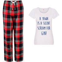 60 SECOND MAKEOVER Women's A Yawn Is A Silent Scream for Gin Pyjama Set in Green | Size: Large