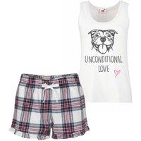 60 SECOND MAKEOVER Women's Staffy Unconditional Love Pyjama Set in Pink | Size: Small