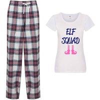 60 SECOND MAKEOVER Women's Elf Squad Tartan Trouser Pyjamas Set | Size: XS