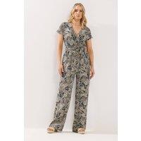 Long Tall Sally Women's Tall Paisley Wrap Jumpsuit | Size: 20