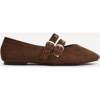Linzi Women's Rogue Brown Ballet Flats With Eyelet Detail | Size: 5-Standard Fit